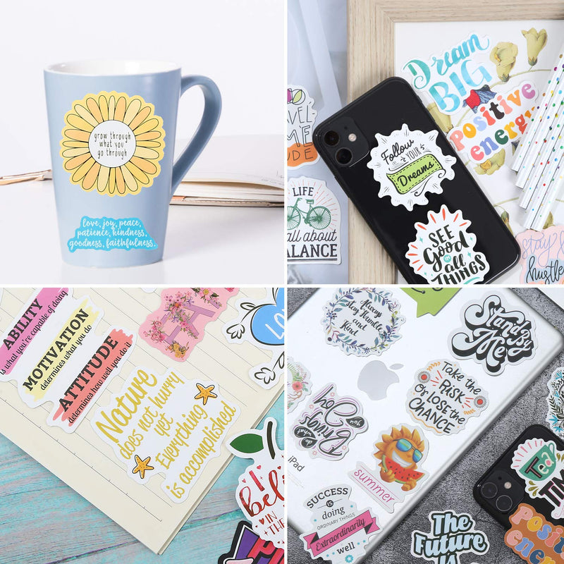 [Australia - AusPower] - Quote Stickers, Positive Stickers 200Pcs Motivational Waterproof Vinyl Stickers for Water Bottle Hydroflasks Laptops Computers Phone for Women Adults Students Teachers Employees 