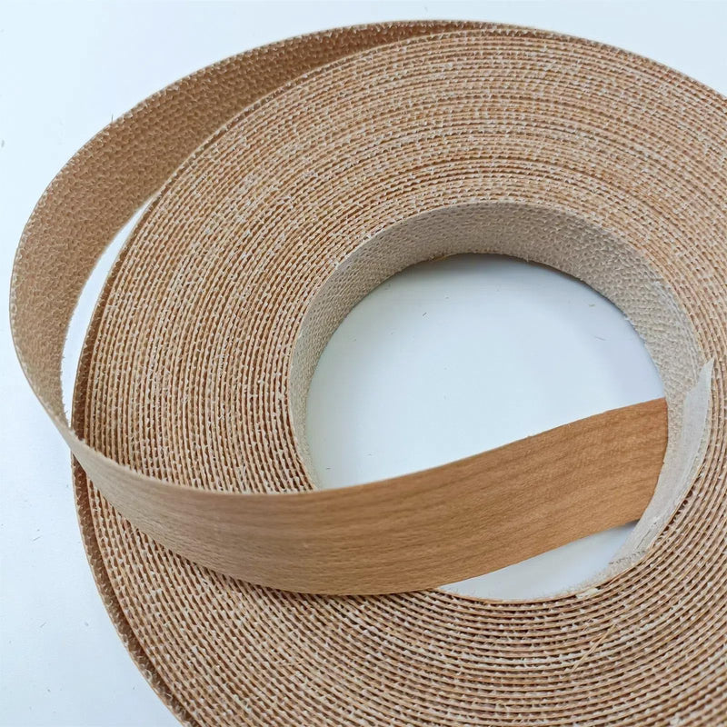 Cherry Wood Veneer Edge Banding Tape,7/8 inch ×50ft Iron On Wood Strips,Preglued Hot Melt Adhesive Edgebanding,Flexible Plywood Wood Edging for Furniture Restoration Work 1 7/8" x50'