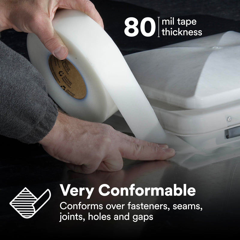 3M 4412W+ Extreme Sealing Tape, White, 80 mil, 1in x 5yd 1 Inch x 5 yards