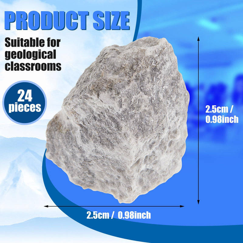 [Australia - AusPower] - 24 Pcs Oolitic Limestone 1" Sedimentary Rock Specimens Real Limestone Rock for Science Classrooms Teaching Aid, Ages 8 up 