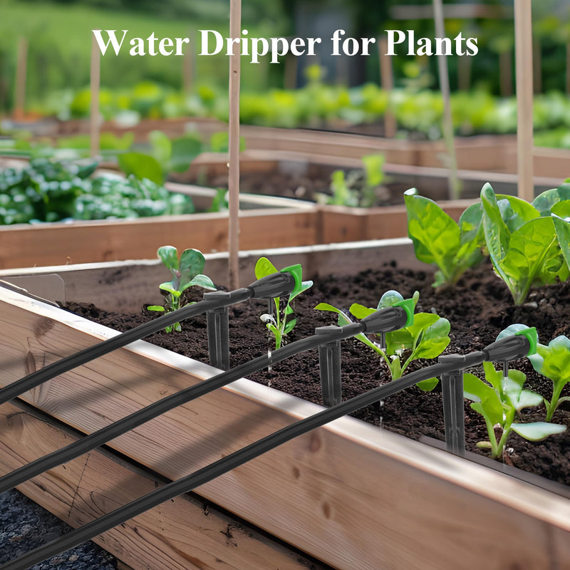 [Australia - AusPower] - 50 Pcs Adjustable Water Flow Irrigation Dripper, 360 Degree Rotatable Drip Emitters Irrigation System Drippers for 1/4 Inch Tubing Watering Dripper for Garden Lawn Plants Succulents Flower Irrigation 50PCS Dripper 