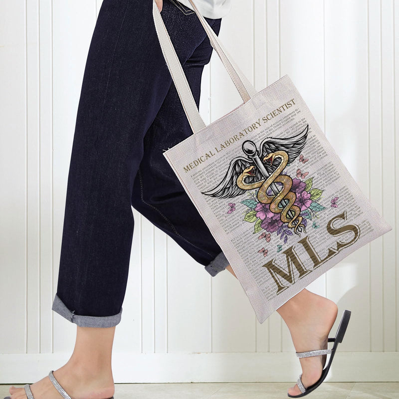 [Australia - AusPower] - Medical Laboratory Scientist Tote Bag MLS Gifts Lab Tech Shoulder Bag Medical Lab Scientist Gifts 