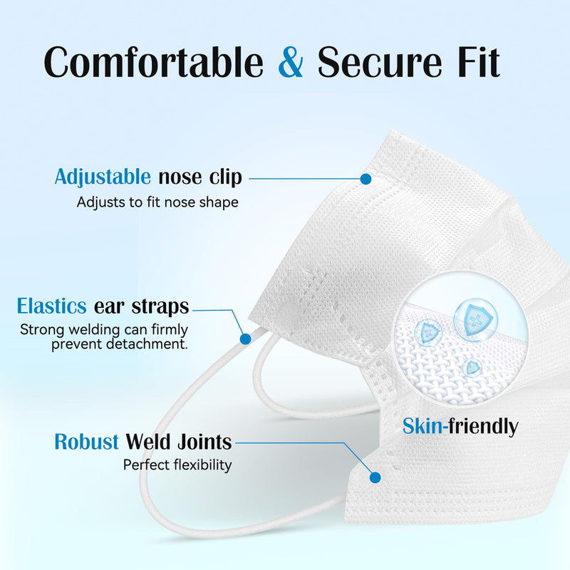[Australia - AusPower] - Disposable Face Mask For Adults - 100 Pack Individually Wrapped,4 Ply Protection Face Masks,Colorful Face Masks Disposable Colorful 