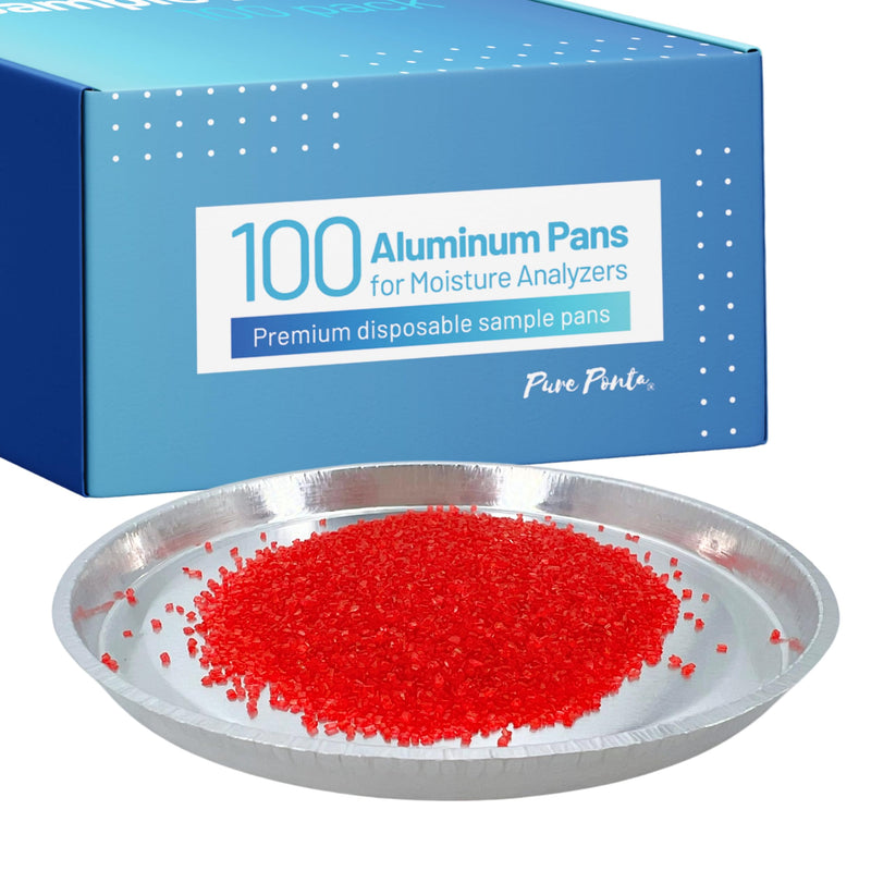 [Australia - AusPower] - Aluminum Sample Pans for Moisture Analyzer (100 Pack) 90mm Round Lab Trays, Disposable Weighing Dishes, Foil Pan, Weight Scale Tray, Laboratory Balance Dish Plate, Moisture Tester Supplies, Pure Ponta 