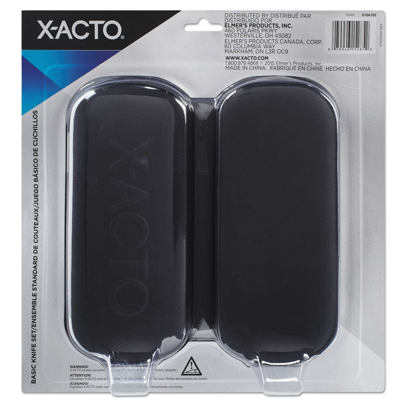 [Australia - AusPower] - X-ACTO Compression Basic Knife Set 3 Knives 13 Blades Soft Carry Case 17 Count Art Knives 