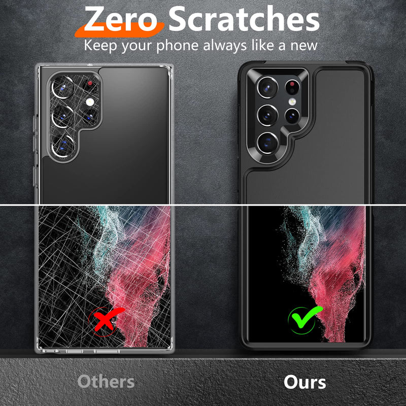 [Australia - AusPower] - Temdan [Heavy Shockproof for Samsung Galaxy S22 Ultra Case,with 2 Pack [Soft Screen Protector + Camera Lens Protector] [12 FT Military Grade Drop Protection] Tough Rugged Full-Body Protection Black/6in1 