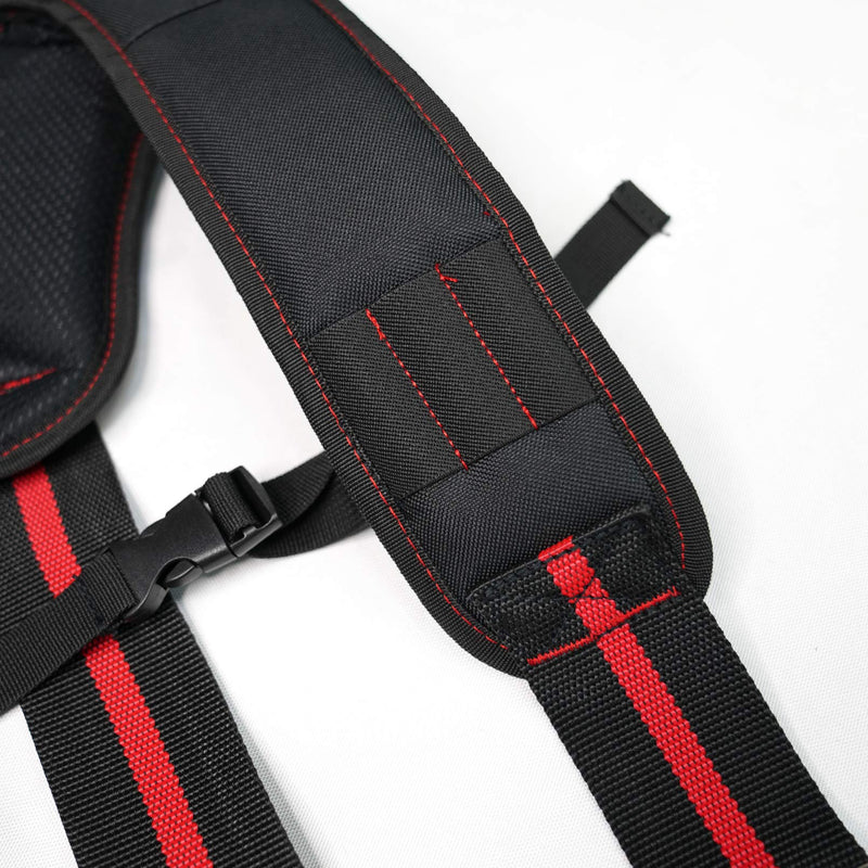 MELOTOUGH Tool Belt Suspenders for Work Belt Suspenders Heavy Duty Padded Suspenders for Electrician/Construction/Farmer Red Color