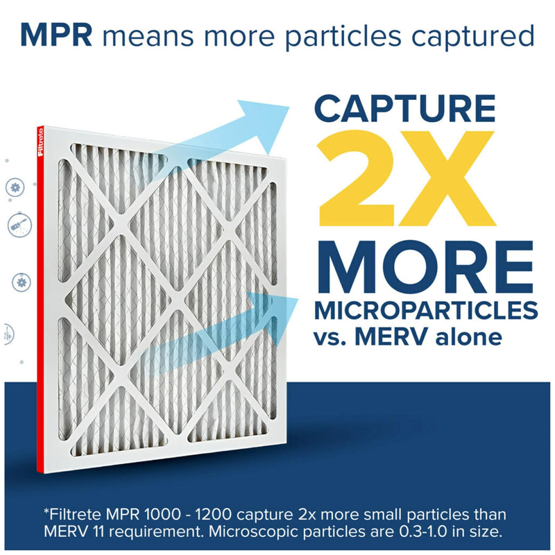 [Australia - AusPower] - Filtrete MPR 1000 Micro Allergen Defense AC Oven Air Filter, 12 x 12 x 1, Pack of 2 12 x 12 x 1, 2-Pack 