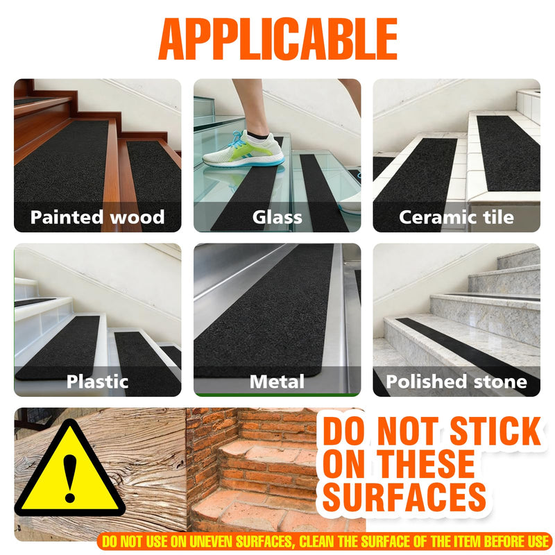 SIKEDEPRO 4" x 33Ft Heavy Duty Anti-Slip Tape,Skateboard Grip Tape, Non-Skid Safety Traction Tape for Staircases Outdoor/Indoor, Waterproof High Traction Stairs Non Skid Treads 4inch