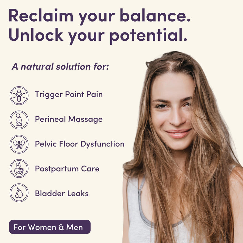 [Australia - AusPower] - NewFlora Pelvic Wand Perineal Massage Wand for Women & Men, S Shaped Massager Tool 