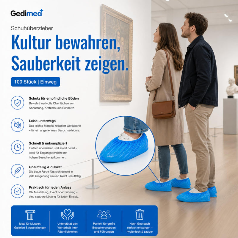 3 g CPE Shoe Covers Disposable Strong Blue CPE Overshoes Rain Cover Shoe Waterproof Latex Free Shoe Protection Shoe Cover Construction Medicine Hygiene 1/10/20 Pack