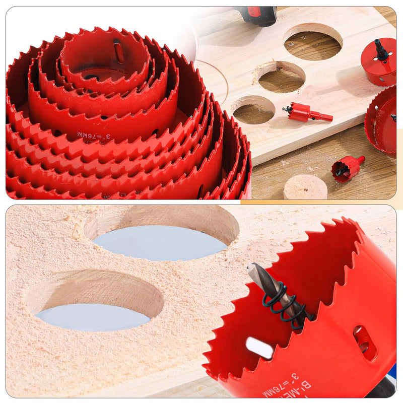 [Australia - AusPower] - GARHWAL 3 in. Bi-Metal Hole Saw Drill Bit - General Purpose Saw for Wood, Plywood, Cornhole, Ceiling, and Drywall - Includes Arbor & Pilot Bit 3"(76mm) 