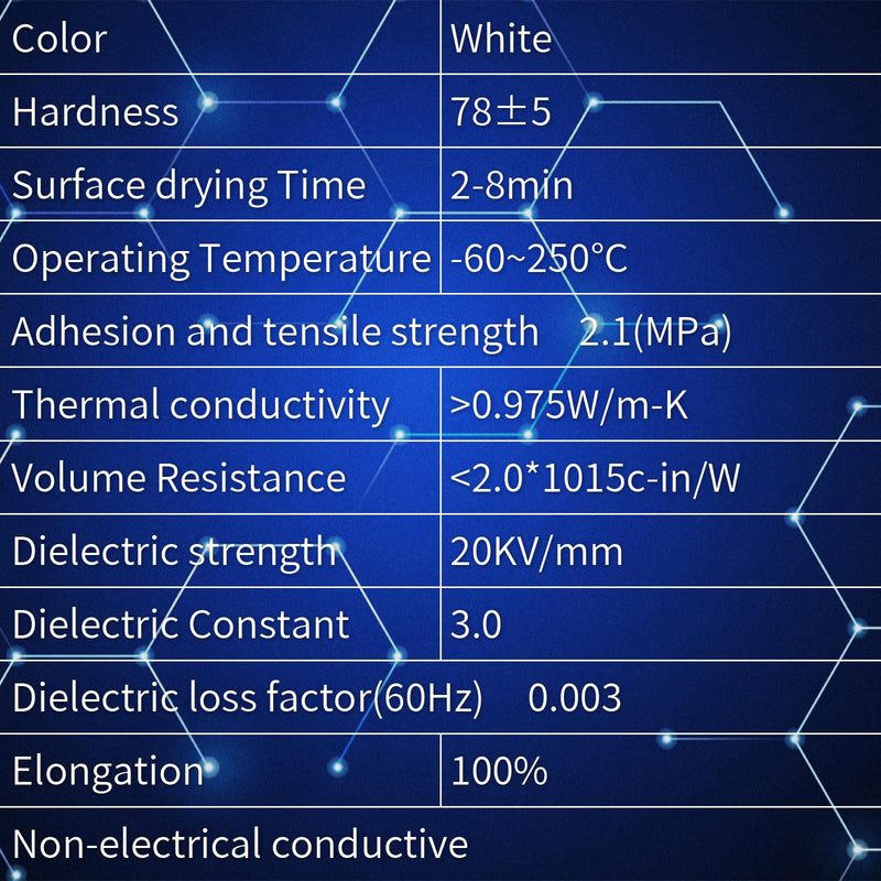 [Australia - AusPower] - 2 Pack 10g (20g in Total) HY910 0.975W/m-k Thermal Conductive Glue, High-Performance Thermal Plaster, Silicone Viscous Adhesive Cooling Compound, Heatsink Glue for LED GPU MOSFET 3D Printer IC Chipset 