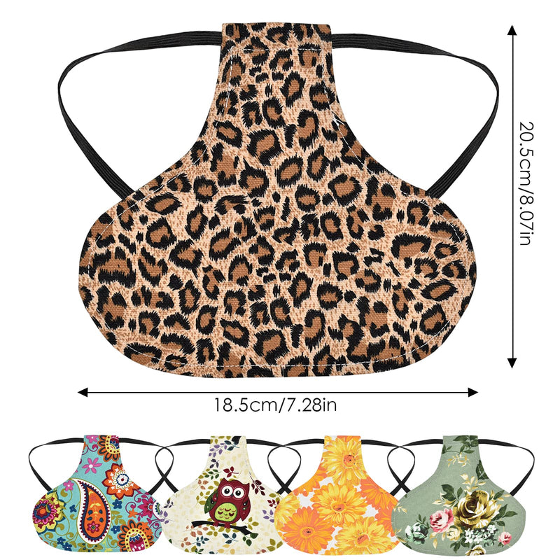 [Australia - AusPower] - Yuehuam Chicken Saddle for Hen, Chicken Aprons Clothes with Elastic Strap, Poultry Wing Feather Protector Suitable for Small Medium Large Hens Birds Poultry Care Supplies Leopard + Owl + Sunflower + Paisley + Flower 