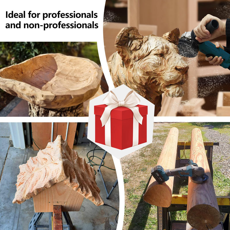 [Australia - AusPower] - OBA Wood Grinding Disc for Angle Grinder 125 mm, Pack of 3 Wood Grinding, Tree Stump Removal, Milling Disc for Grinding, Carving Shapes, Automatic Cooling Hole Set of 3, 125 mm 