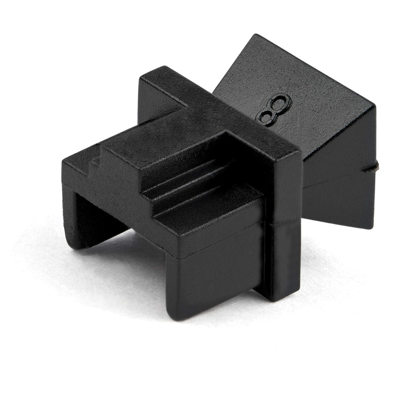 [Australia - AusPower] - StarTech.com 100 Pack RJ45 Dust Covers - Reusable RJ45 Blanking Plug/Dust Cap - Ethernet/LAN Port Protector/Blocker - Snap in RJ45 Female Jack Protective Cover for Hubs Switches Routers (RJ45COVER) 
