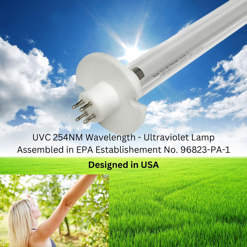 [Australia - AusPower] - LSE Lighting TUVL-215 UV Lamp 17W – 15" 254nm Bulb for Fresh-Aire UV, TUVL-200-E, APCO, Blue-Tube, AHU Series 1 – HVAC Air Replacement – 425mA Quartz – Non-OEM – Designed in USA 