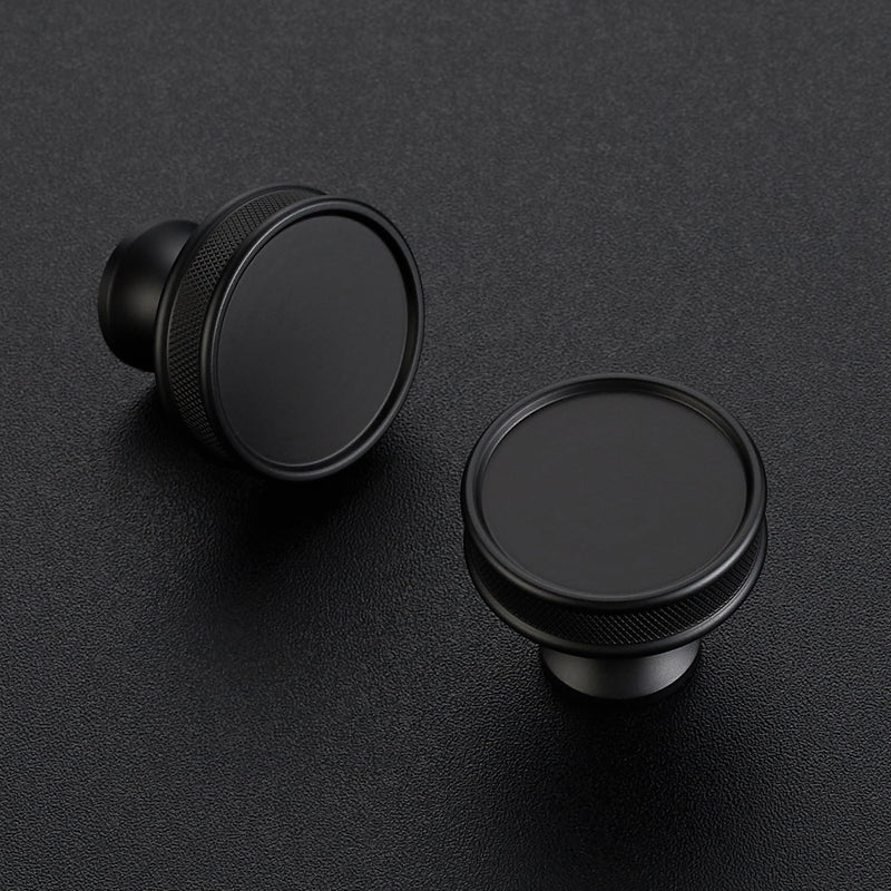 Ravinte 30 Pack 1-1/5"(30mm) Matte Black Cabinet Knobs Knurled Dresser Drawer knobs Kitchen Cupboard Handles for Cabinet Hardware