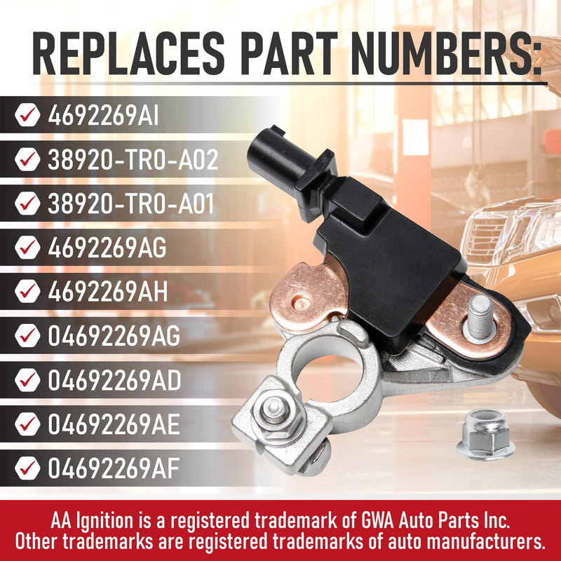 Battery Current Sensor Replacement by AA Ignition - Fits Chrysler, Fiat, Dodge, Honda, Jeep, Ram - Challenger, Charger, Viper, 500, Civic, CRV, Cherokee, Wrangler, 1500-4692269AI, 38920-TR0-A02
