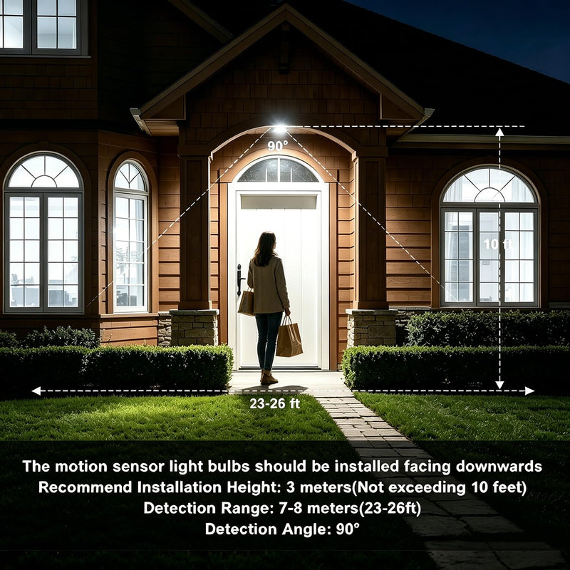 [Australia - AusPower] - 5 inch & 6 inch Retrofit LED PIR Motion Sensor Downlight,LED Recessed Light, 20W 120V-256V, 2000LM,Motion Activated Dusk to Dawn, Auto On/Off Indoor Outdoor Lighting (5500K Daylight) 2 Pack white light 