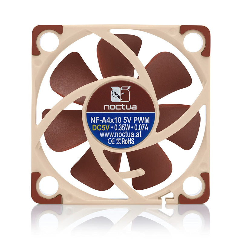 Noctua NF-A4x10 5V PWM, Premium Quiet Fan with USB Power Adaptor Cable, 4-Pin, 5V Version (40x10mm, Brown) (Pack of 2) 40x40x10 mm (Pack of 2)