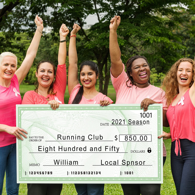 [Australia - AusPower] - Dianelhall 2 Pcs Big Checks for Presentations 30 x 16'' Giant Large Big Blank Fake Check for Graduation Presentations Donation Awards Fundraisers Charity(Simple Style) Simple Style 