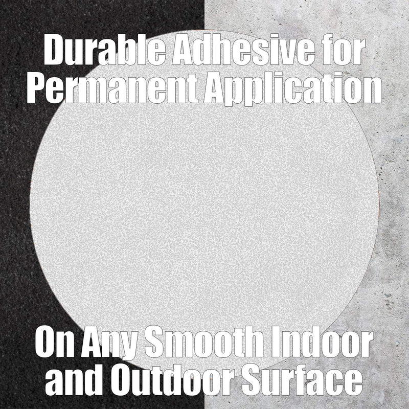 DuraMark Durable Adhesive White Reflective Anti-Slip Glass Bead Surface 6 Inch Dots for Outdoor and Permanent Applications, Safety Floor Signs (Pack of 16) 6 Inch - 16 Packs