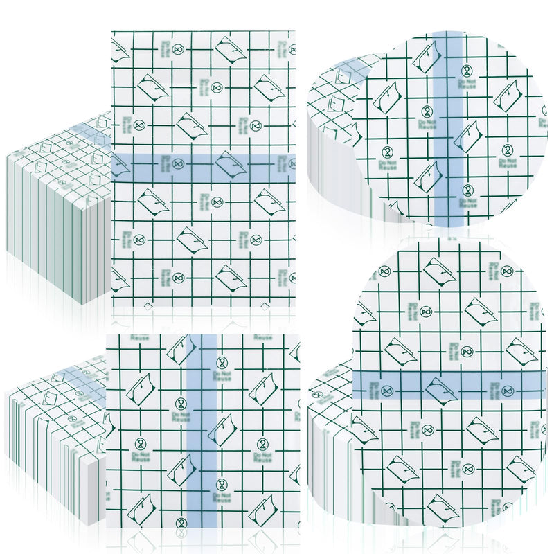 Nuanchu 100 Pieces Transparent Adhesive Bandage Waterproof Adhesive Skin Dressing Tape Transparent Film Dressing Bandages Clear Cover up Tape Retention Waterproof Cover for Swimming