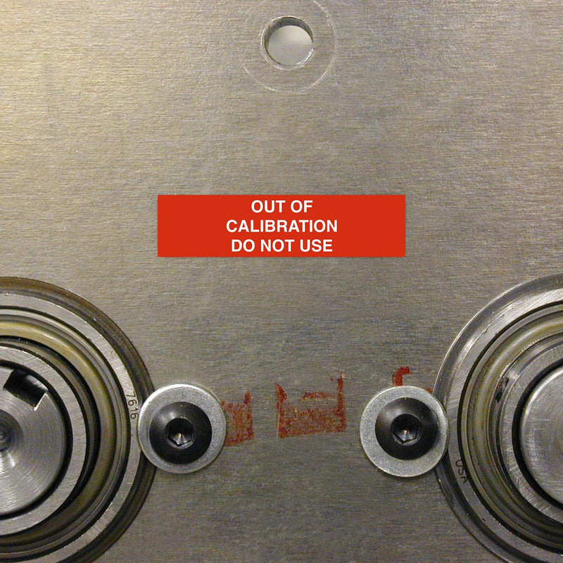 SmartSign Out of Calibration Do Not Use Write-On Label | 2" x 0.5" Vinyl, Pack of 160, Made in USA
