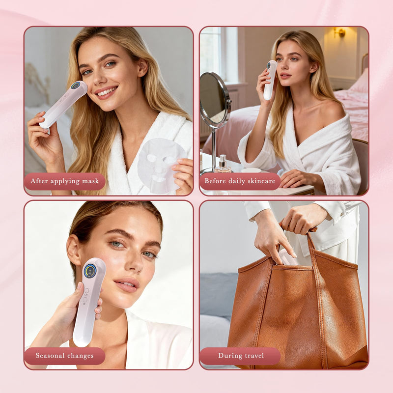 Portable Skin Hydration Tester Home Use, Real-Time Skin Moisture Meter Testing Water & Oil Level with TFT Display, Fast & Accurate Mode Face & Body Hydration Monitor, Skincare Gifts for Women