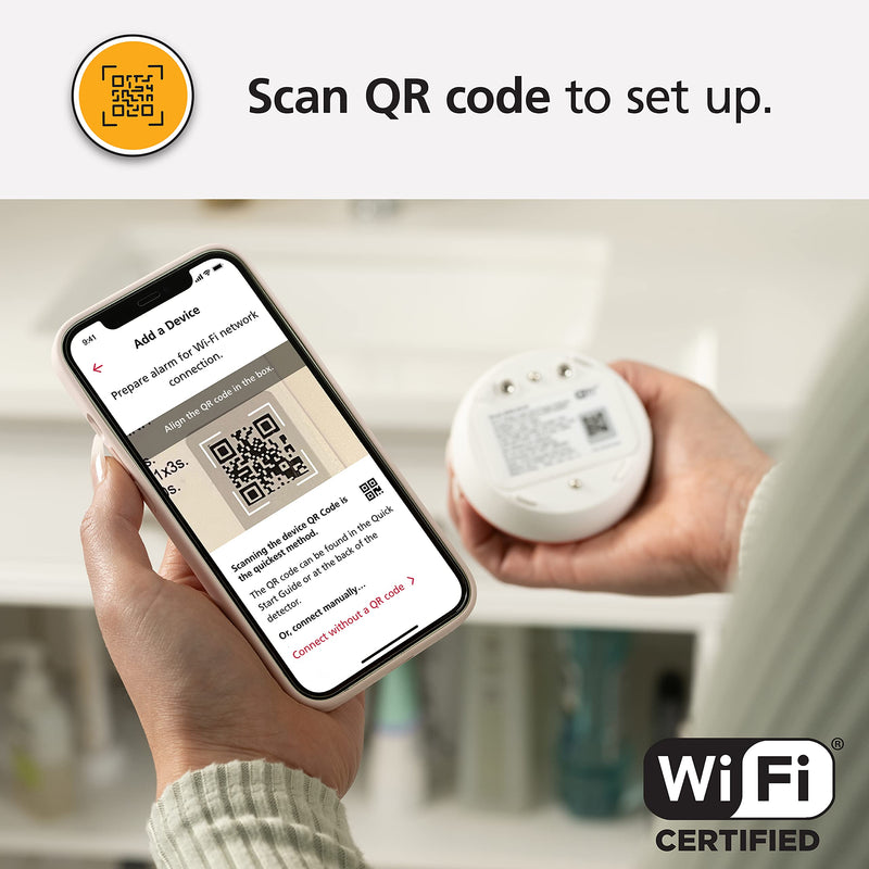 Kidde WiFi Water Leak Detector & Freeze Alarm, Alexa Device, Smart Leak Detector for Homes with App Alerts,White 1 pack