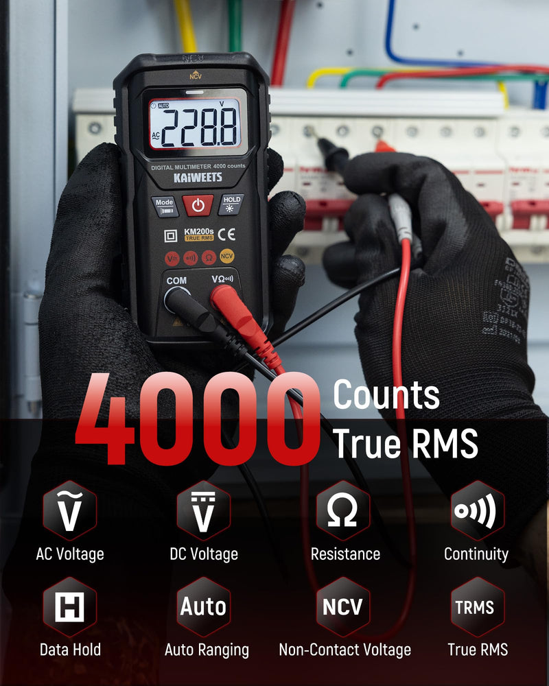 [Australia - AusPower] - KAIWEETS Non-Contact Voltage Tester and Smart Auto Ranging Digital Multimeter 