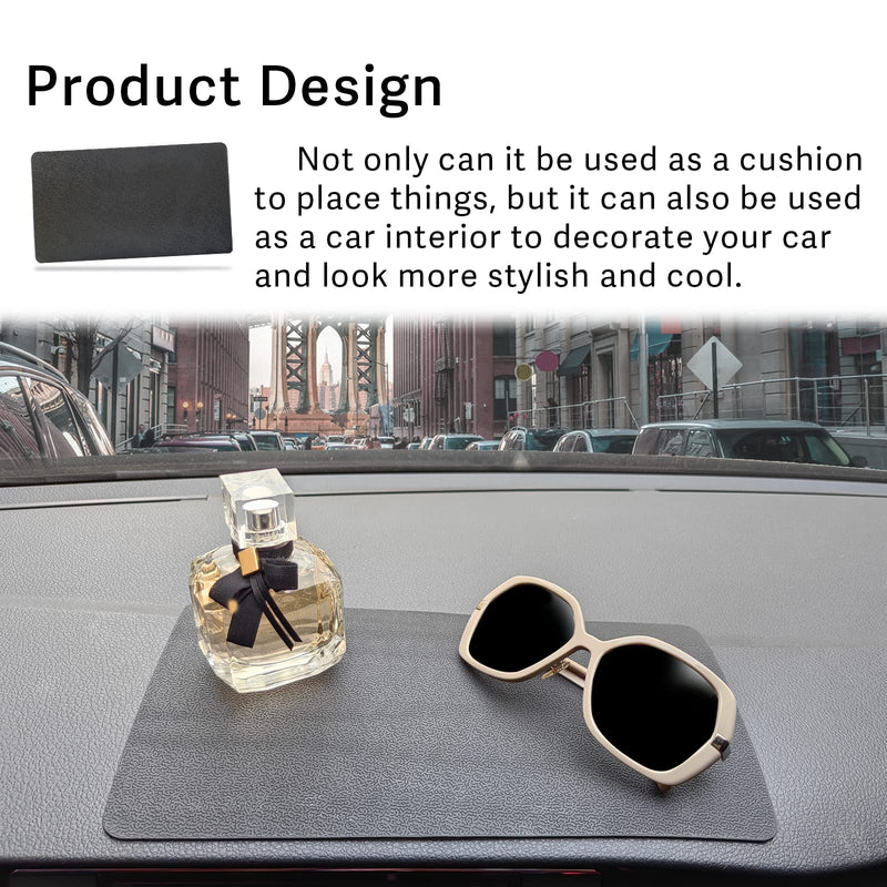[Australia - AusPower] - Car Dashboard Anti-Slip Rubber Pad, Multifunctional 10.6 x 5.9 Universal Non-Slip Car Magic Dashboard Gel Latex Pad for Cell Phones, Sunglasses, Keys, Coins and More Use (Black/Car Texture) wenlu 