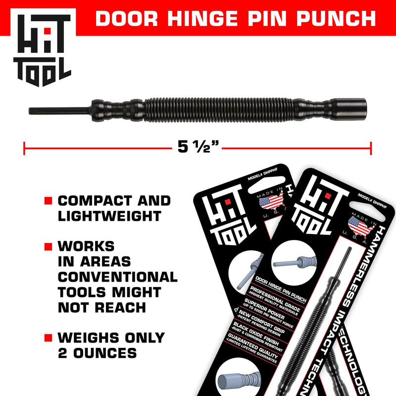 [Australia - AusPower] - Door Hinge Pin Removal Tool – Spring Driven Door Hinge Pin Remover and Steel Faced Hammer Punch Set 