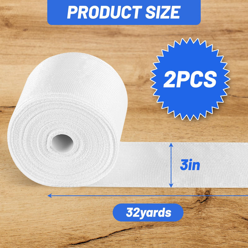Fiberglass Cloth Tape, 6 oz, 3" Wide x 65.6 yd, Non-Adhesive Woven Fiberglass Insulation Tape for Reinforced Repair, Joints, Seams, Molding