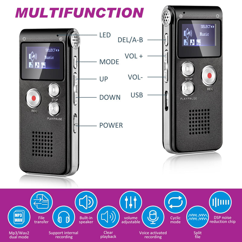[Australia - AusPower] - Dunzy 5 Pcs Ghost Hunting Equipment Kit Ghost Hunting Box with 1 Emf Meter 2 LED Balls and 1 Digital Voice Recorder Paranormal Equipment Emf Meter Detector for Home Outdoor 