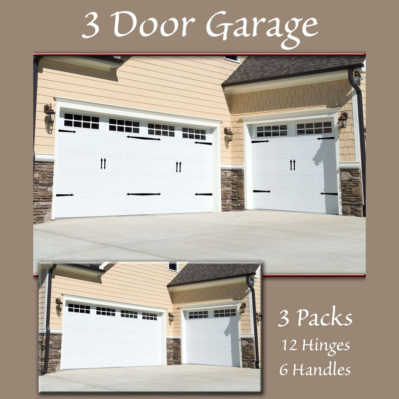 [Australia - AusPower] - Household Essentials Garage Handle and Hinge Magnets – Decorative Magnetic Hardware Steel Doors, Easy Installation, Durable & Weatherproof, Set of 6 Standard Hinges 