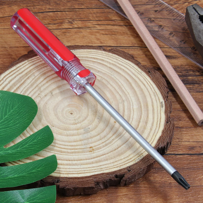 [Australia - AusPower] - T20 Torx Security Screwdriver with Magnetic Tip Plastic Grip, Torx Screwdriver for Computer Repairing, Home Appliances(Red, 178mm/ 7") T20 x 100mm 