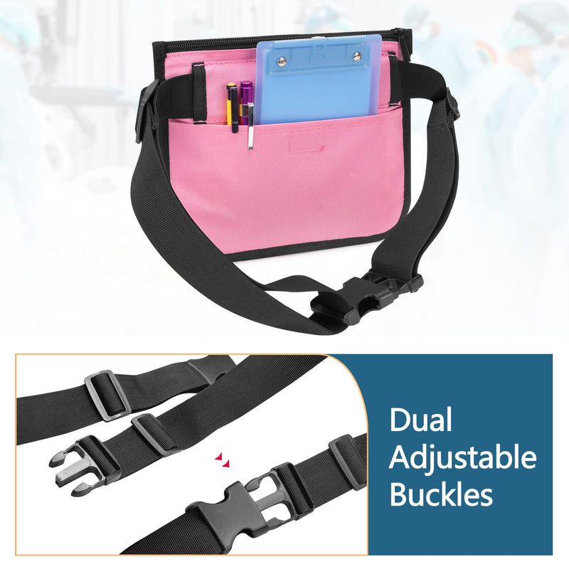 [Australia - AusPower] - Damero Nurse Fanny Pack, Nurse Waist Bag with Tape Holder, Nurse Tool Belt for Stethoscopes, Bandage Scissors and Other Medical Supplies, Pink 