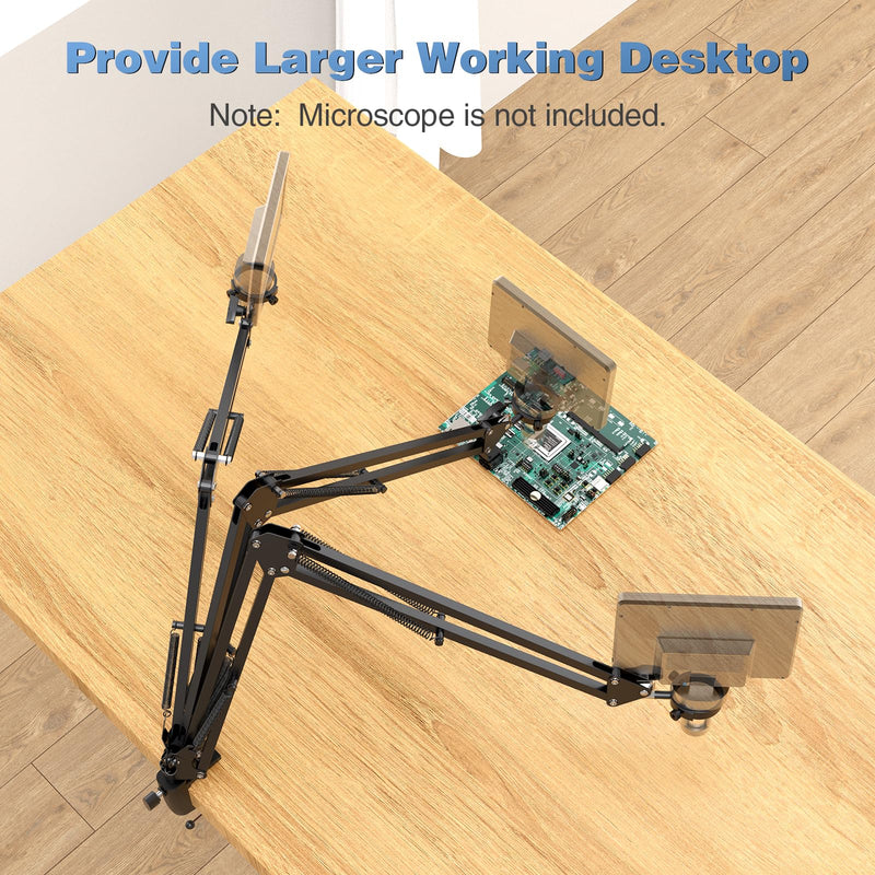 Hayve Microscope Arm Stand，Adjustable Metal Bracket with Clamp and Grommet Base，Coin Microscope Mount ，Compatible with Model DM4 DM9 MS1 MS3& Most 4.3'',7'' Digital Microscopes (1.37inch(for DM9-H)) 1.37inch(For DM9-H)