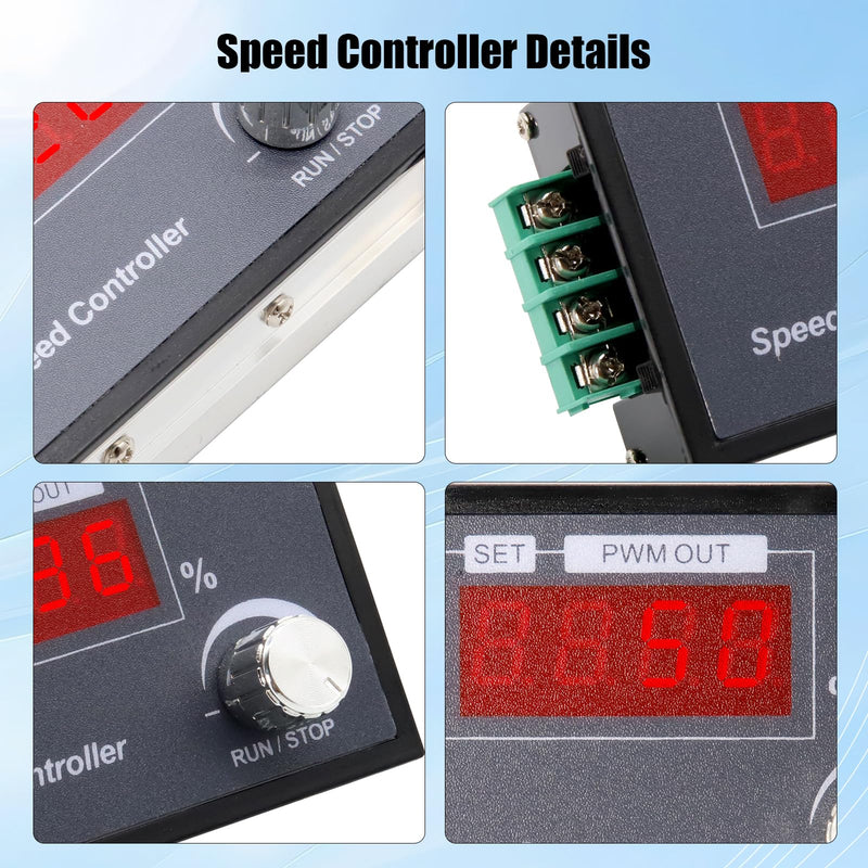 [Australia - AusPower] - PWM Motor Speed Controller Binghe DC 6-60V Motor Speed Controller, Rotary Knob, 1-100 kHz Adjustable Frequency, Motor Speed Controller with LED Numeric, 0-100% Speed Control, Soft Start/Stop, for DC 