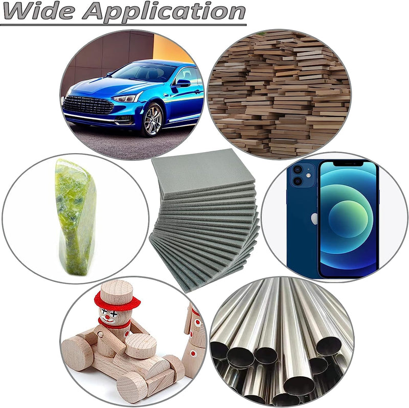 [Australia - AusPower] - 20 Pcs 3 x 4 Inch 600 Grit Sanding Sponge Set, Ultra Fine Sanding Sponges Pads, Soft Foam Hand Sander Block Wet Dry Sandpaper for Model Drywall Metal Wood Furniture Polishing (600 Grit) 