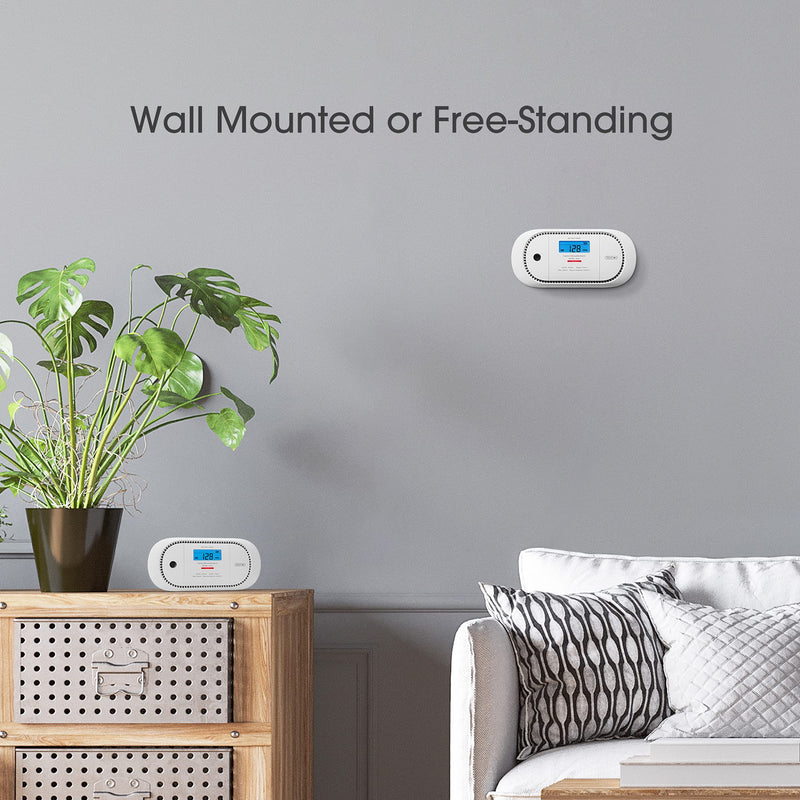 X-Sense Carbon Monoxide Detector Alarm with Digital LCD Display, Replaceable Battery CO Alarm Detector with Peak Value Memory, XC01-R Standalone Model (1-Pack)