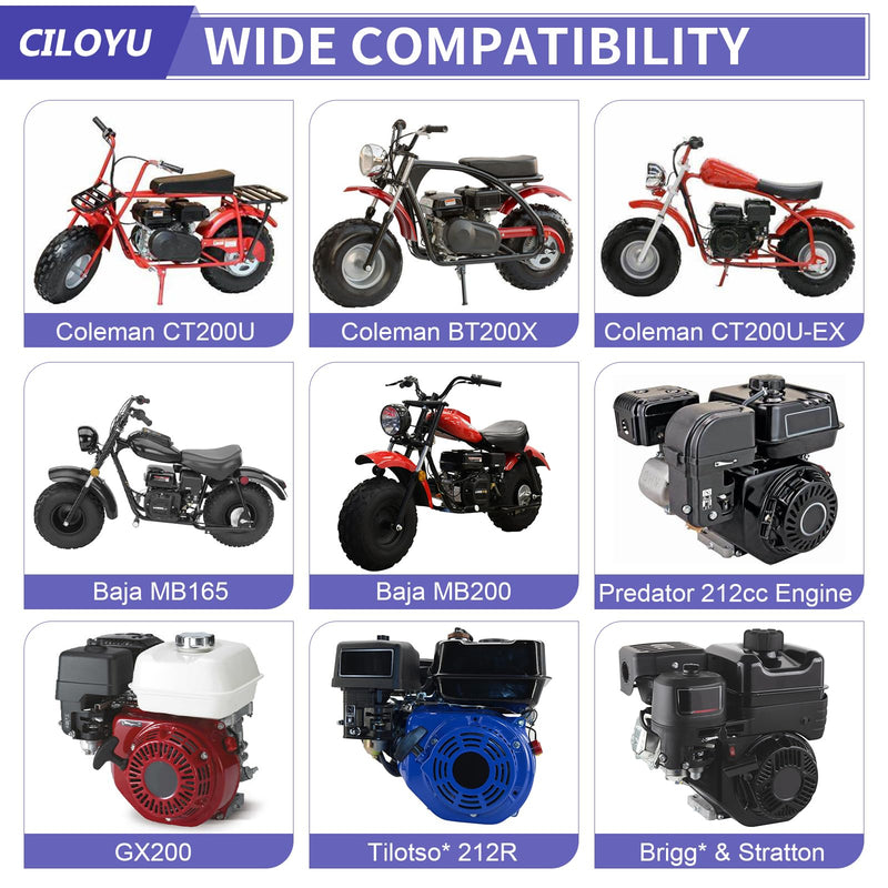 Mini Bike Clutch Cover Chain Guard Replacement for Predator 212 224cc 196cc GX160 Engine Coleman CT200U CT200U-EX BT200X CT100U CC100X Baja MB200 Doodlebug DB30 Motovox Mbx10 Mbx11 Parts black
