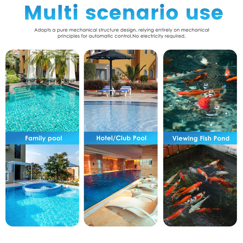 [Australia - AusPower] - Automatic Pool Filler Water Leveler Auto Fill Pool Waterfall Water Level Control with Float Valve for Swimming Pool Spa Pond Pool Auto Fill (Silvery) Silvery 