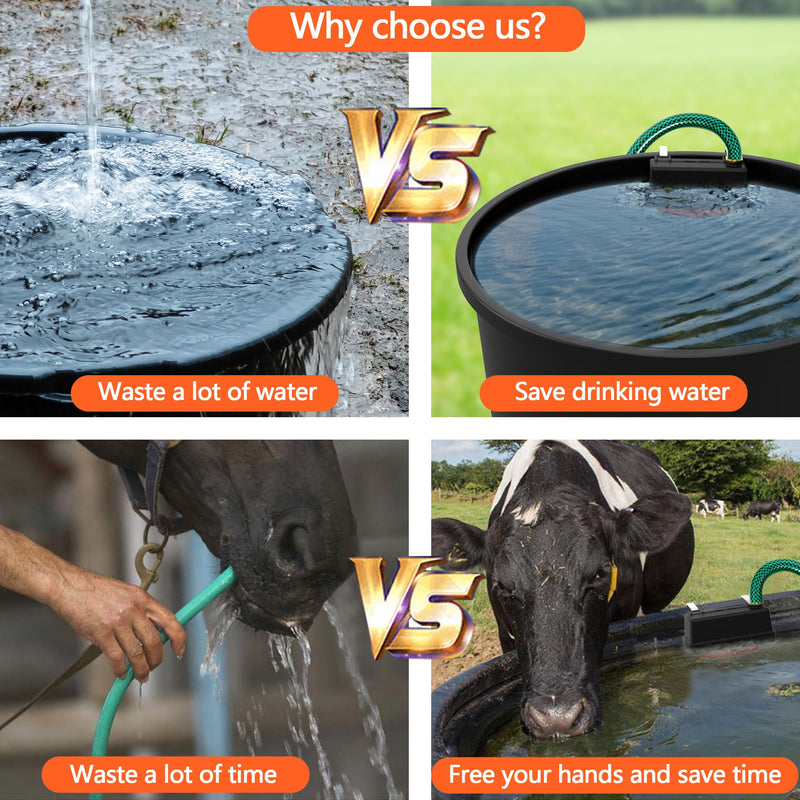 [Australia - AusPower] - Water Trough Float Valve for Stock Tank, Automatic Control Waterer Level for Livestock Horse Chicken Animal Fish Pool with Hose Metal Connector & Ptfe tape （1 pack） Stock Tank Float Valve-1PCS 