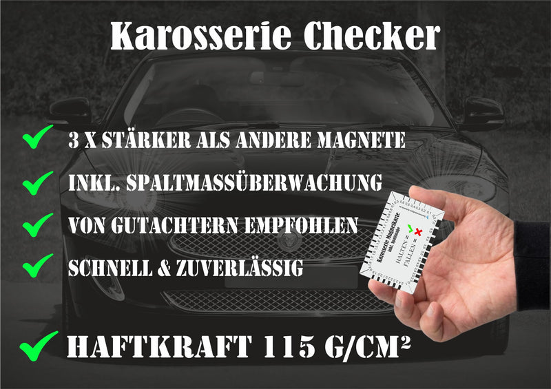 [Australia - AusPower] - Sachverständigen-Zubehör® Magnetic Cards for Used Cars Professionals [Crack Monitor + Car Filler Tester] 83 x 53 mm | Paint Tester for Car | Adhesive Force 115 g/cm² Magnetic Card | Gap Size 1 x magnet 