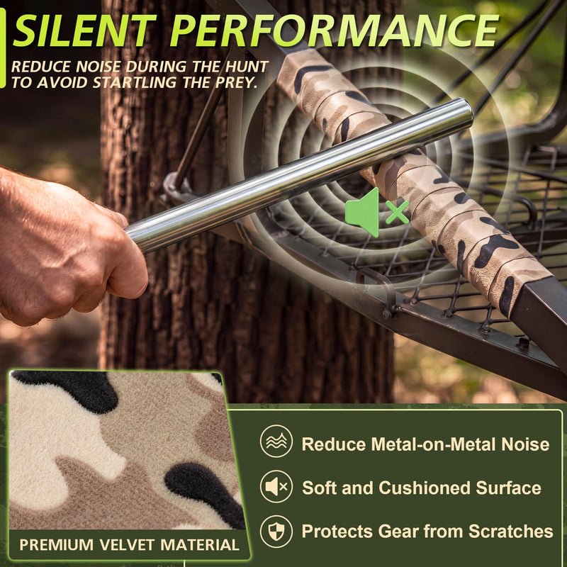 Saillong Camo Silencing Tape for Hunting Gear, Self Adhesive Camouflage Wrap, Protective Fabric Tape for Metal Rifle & Hunting Accessories, 3 Rolls Assorted Sizes (2.125" x 60", 2.5" x 60", 4" x 72")