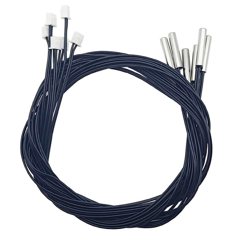 [Australia - AusPower] - 6Pcs 10K 3950 NTC Temperature Sensor Probe 1M 39.37inch Waterproof Stainless Steel Temp Probe for Refrigerator, Aquarium, Industrial, Water Dispenser Parts 