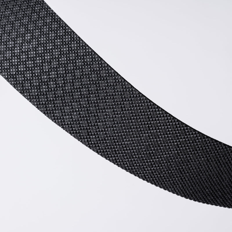 Fabric Knurl Gravel Reflective Handlebar Tape Gravel Bike - Road Bike Bar Tape with Handlebar Plugs and Finishing Strips - 200 x 3 cm - 3.5mm Thick - Reflective Black